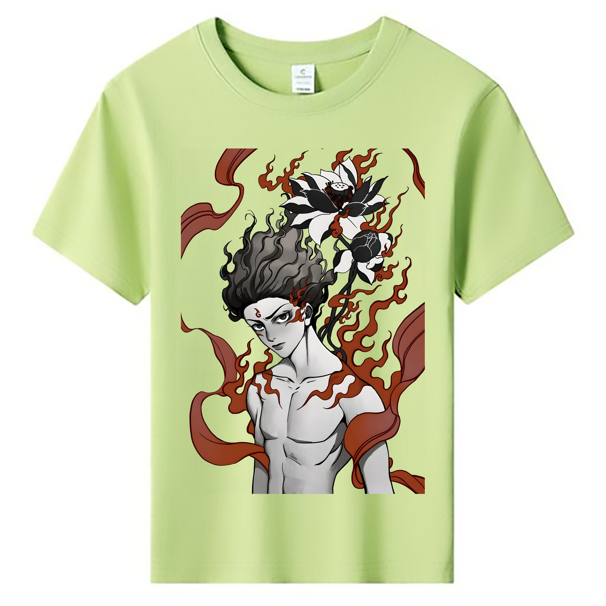 （画像用） Ne Zha 2 ナタ 魔童の大暴れ 綿100％キッズTシャツ（フロントプリント）